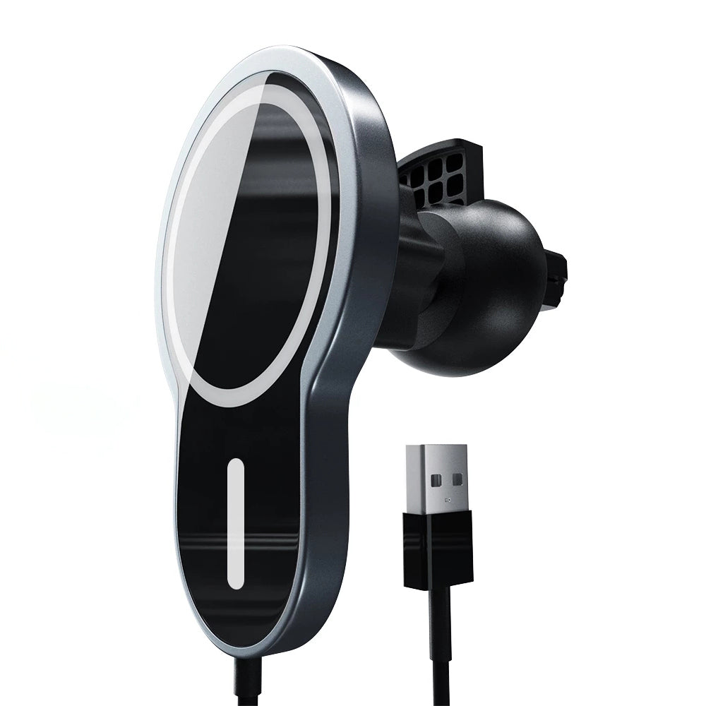 15W Wireless Magnetic Adsorbable Magsafe Fast Charging Car Air Vent Charger for iPhone 12 Pro Max 15W Wireless Magnetic Adsorbable Magsafe Fast Charging Car Air Vent Charger for iPhone 12 Pro Max